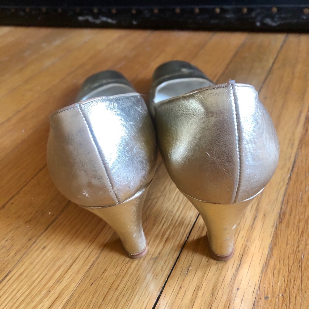50s/60s Vintage Palter Debs Gold Heels - Picture 8 of 11
